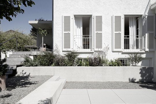 Gartenanlage eines Einfamilienhauses