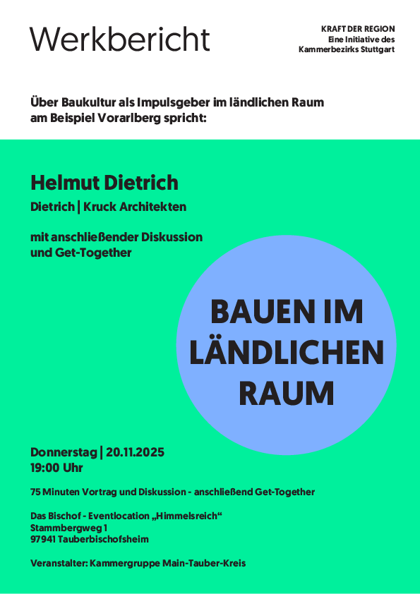 Bauen im Ländlichen Raum - Kraft der Region der Nördlichen Drei