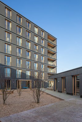 Wohn- und Geschäftshaus Buggi 52 – 7-geschossige Holzbauweise