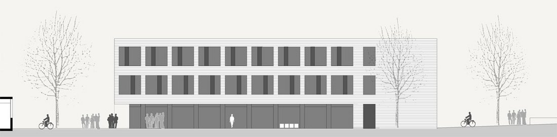 Drei Architekten Ansicht Sued