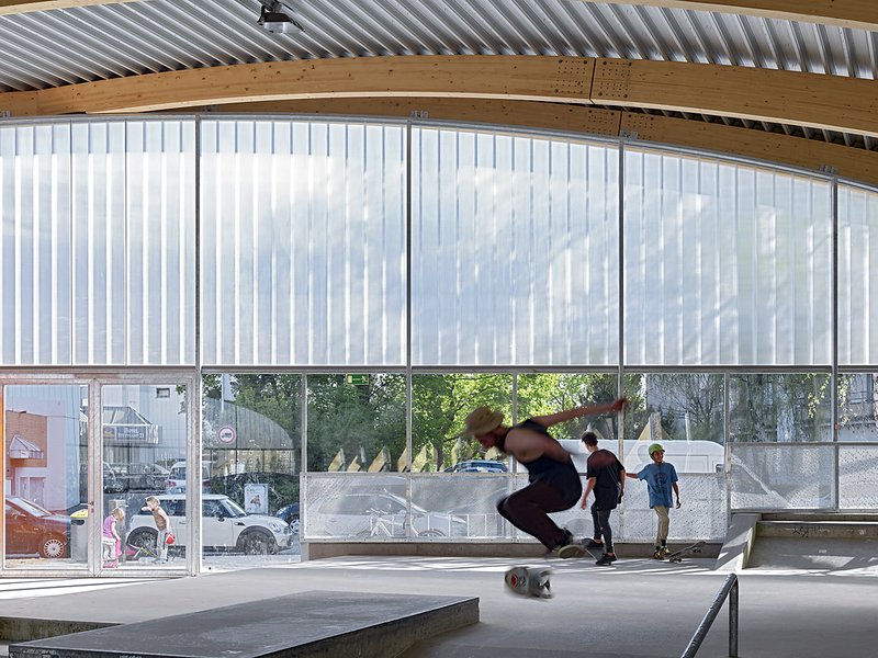 Einhausung Skaterparkanlage am Pragfriedhof
