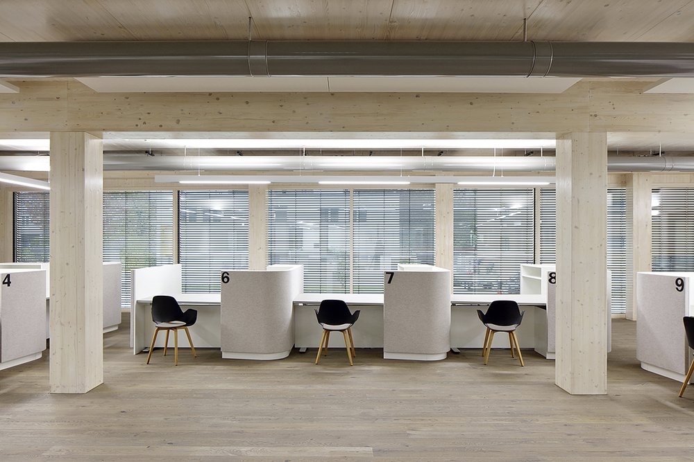 Prämiert beim Beispielhaften Bauen: Erweiterung Landratsamt in Holz-Beton-Hybridbauweise, Biberach an der Riß | GSR Architekten . ArGe Gurland Seher Rapp | Foto: Conné van d'Grachten