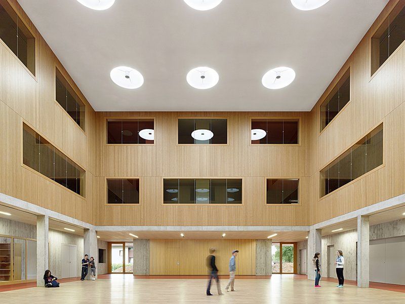 DEU, Kusterdingen, Firstwald-Gymnasium, Klumpp+Klumpp Architekten , Fertigstellung: 2015 , DIGITAL 100 MB 8 Bit. - ©Zooey Braun; Veroeffentlichung nur gegen Honorar, Urhebervermerk und Beleg / permission required for reproduction, mention of copyright, c