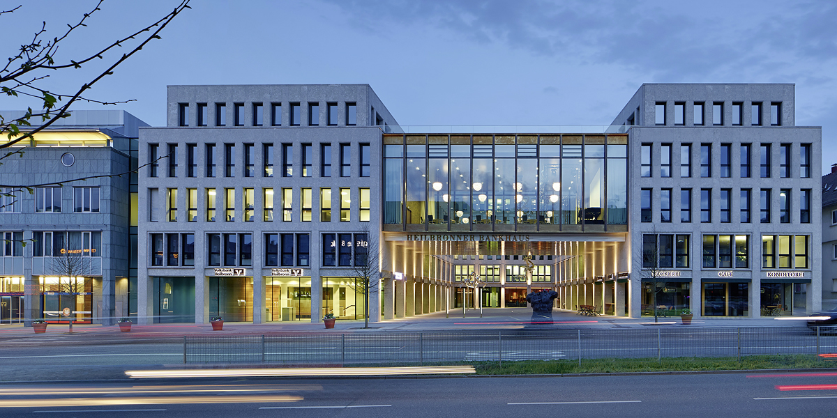 DEU, Heilbronn, Volksbank, Mattes Sekiguchi Partner Architekten BDA , Fertigstellung: 2014 , DIGITAL 100 MB 8 Bit. - ©Zooey Braun; Veroeffentlichung nur gegen Honorar, Urhebervermerk und Beleg / permission required for reproduction, mention of copyright,