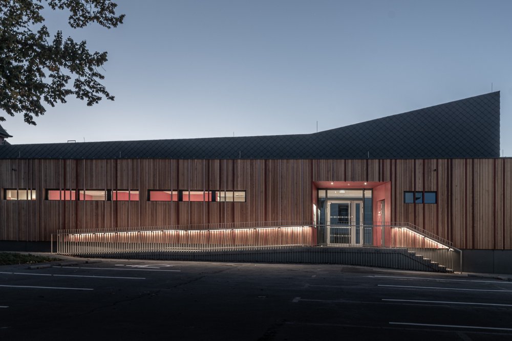 Prämiert beim Beispielhaften Bauen: Sporthalle Keimstraße, Walldürn | Link Architekten PartG, Walldürn; Projektleitung: Martin Haas, Architekt | Foto: Link Architekten