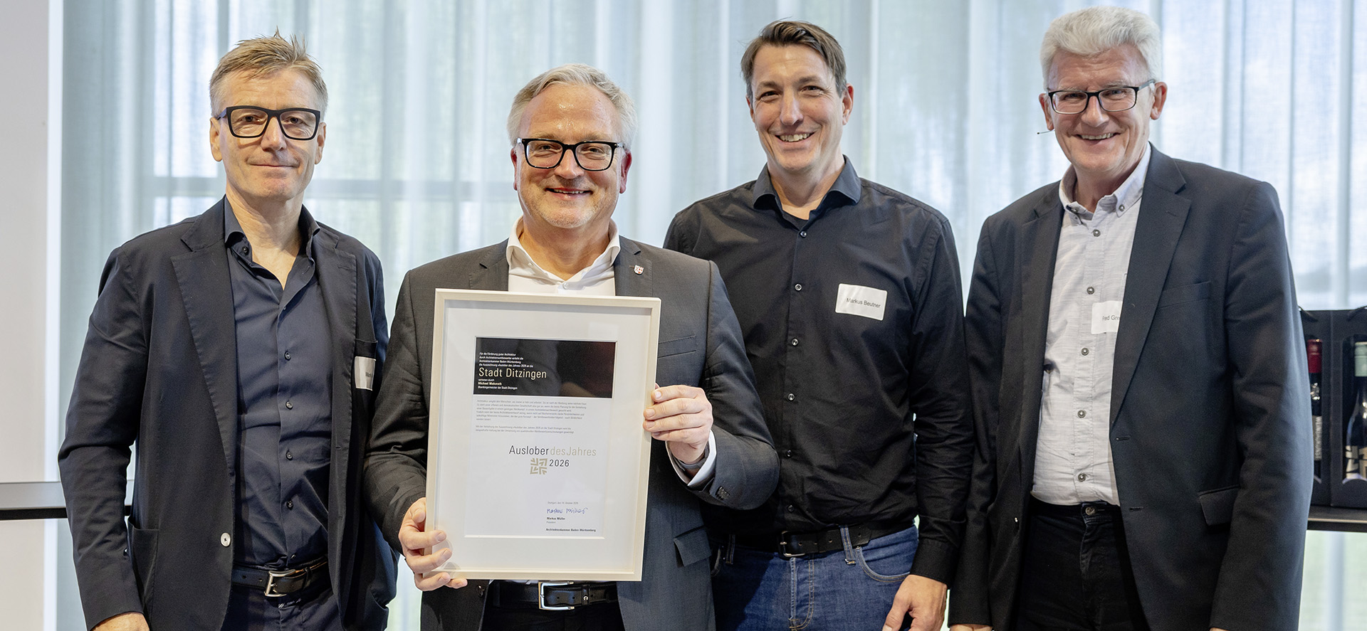 Von links: Mark Arnold, Ulrich Bahmer, Markus Beutner, Dr. Fred Gresens | Foto:&nbsp;Frank Eppler/AKBW