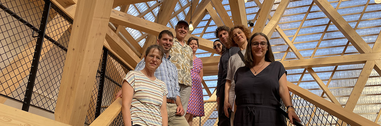 v.l.: Petra Knobloch (Begleitung Architektenkammer), Hannes Bartholl, Wolfgang Sanwald (Juryvorsitzender), Petra Habammer, Rosetta Dworschak (Begleitung Landratsamt), Stephan Rößler, Kerstin Wörner-Diederich, Stefanie Moosmann | Foto: AKBW