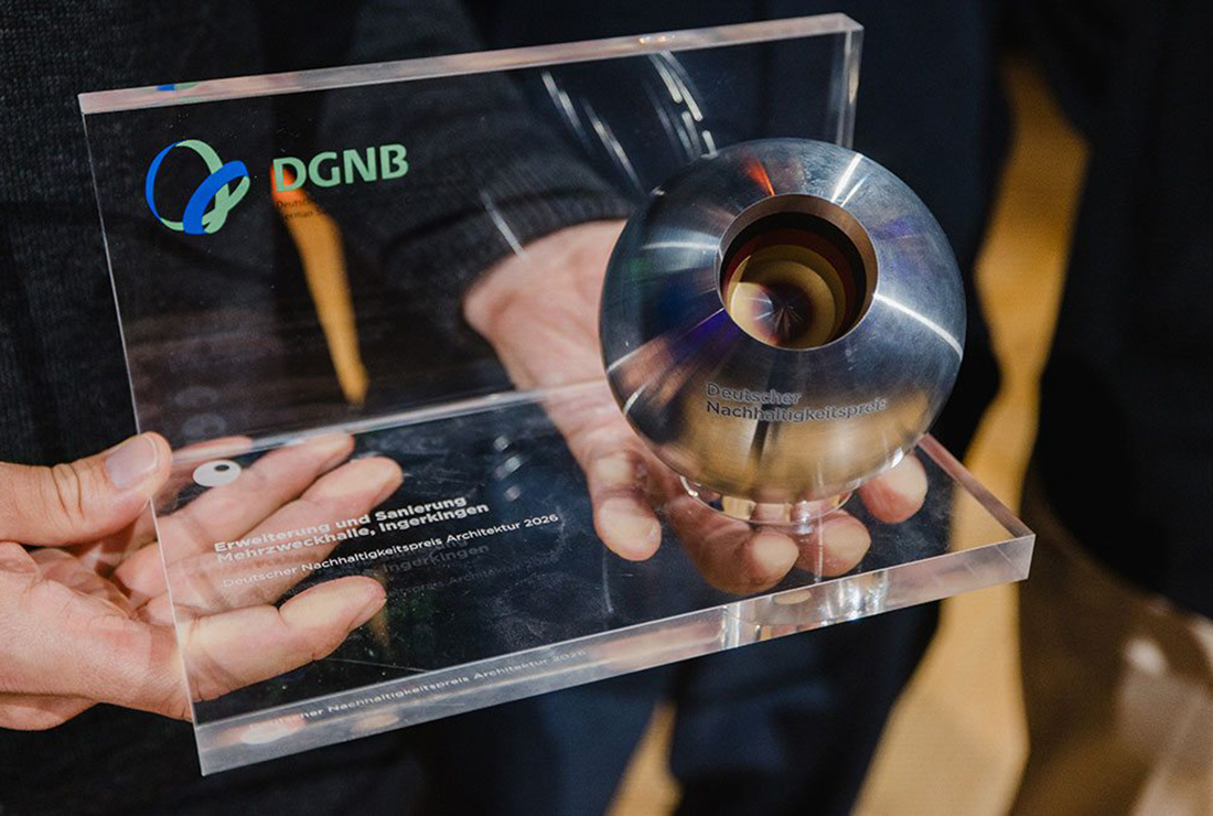 Trophäe Deutscher Nachhaltigkeitspreis Architektur © DGNB